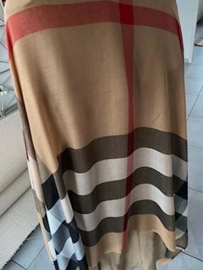 Burberry Plaid Cashmere & Silk Scarf 200 x 90cm